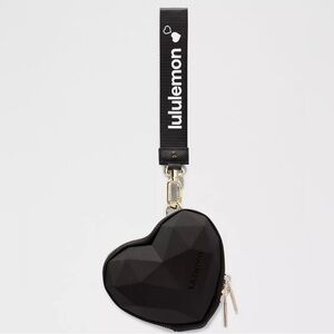 Lululemon Black Heart-Shaped Wristlet